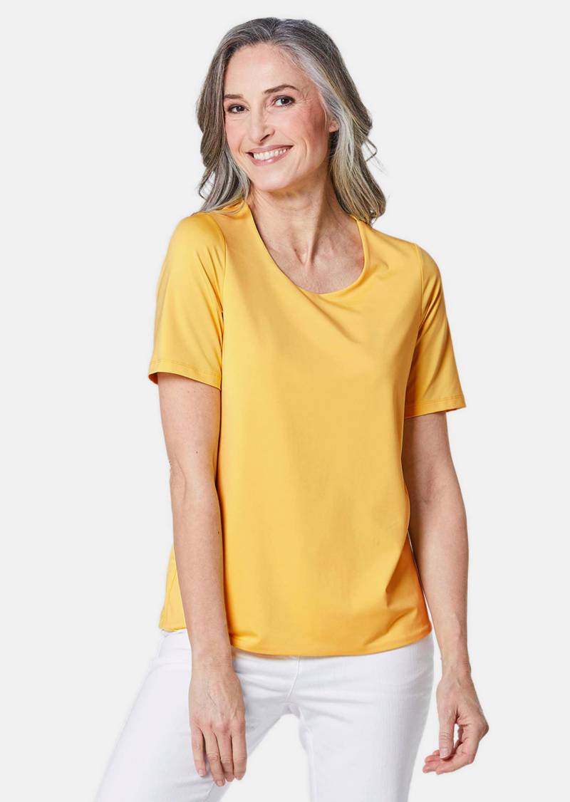 Gepflegtes Shirt in formstabiler Ware - gelb - Gr. 20 von Goldner Fashion von Goldner Fashion