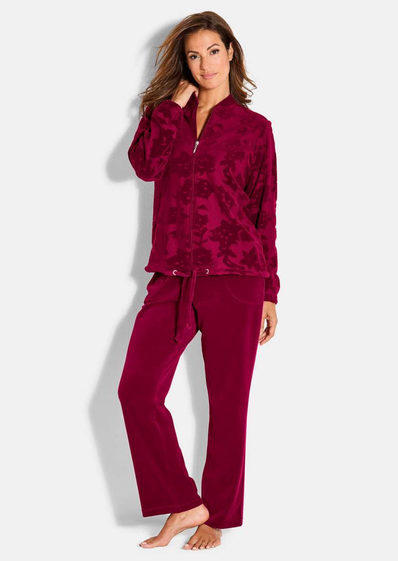 Hausanzug aus Nicki - rot - Gr. 38 von Goldner Fashion von Goldner Fashion