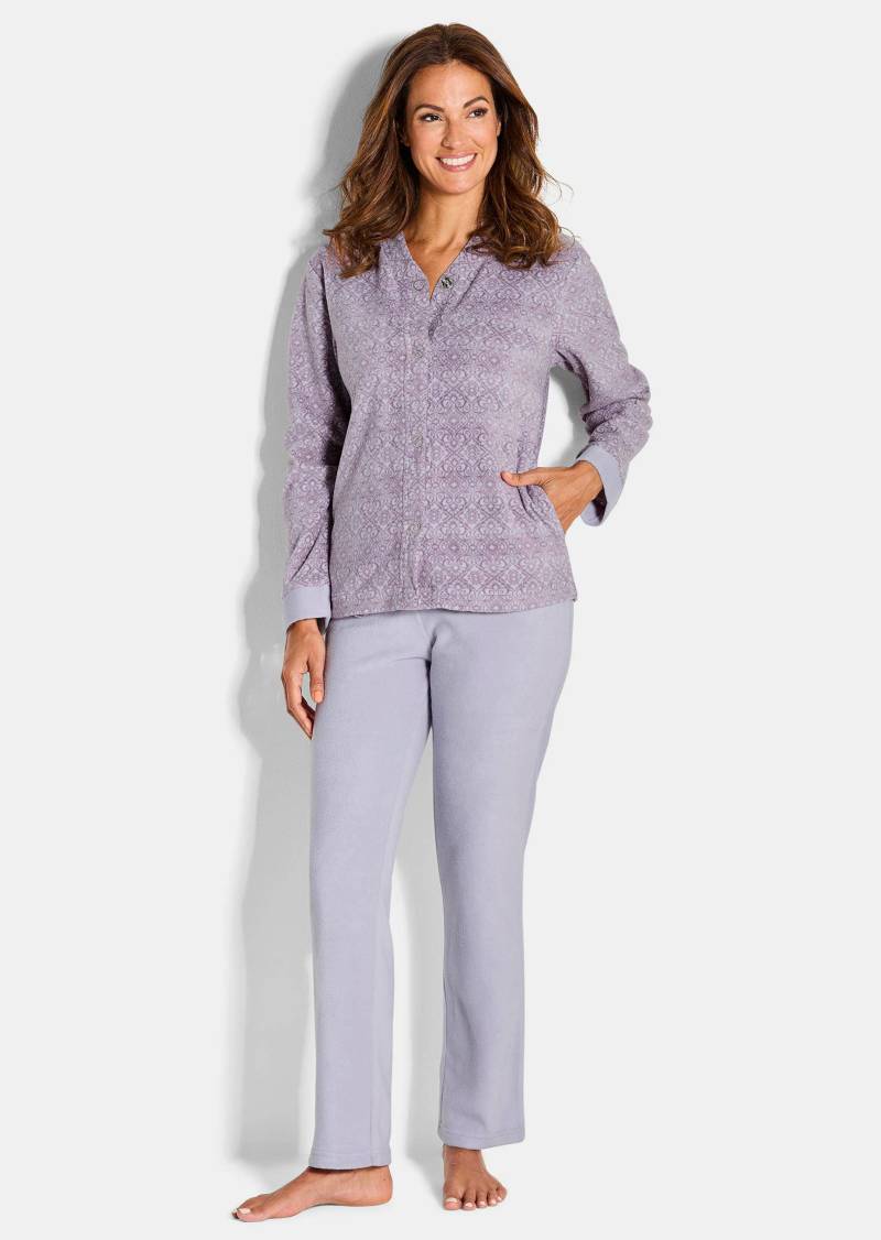 Hausanzug aus flauschigem Fleece - flieder - Gr. 18/19 von Goldner Fashion von Goldner Fashion