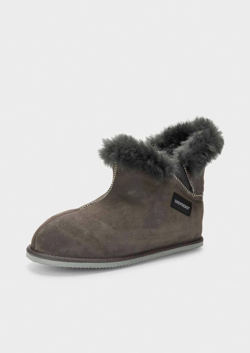 Lammfell-Hausschuhe mit hohem Schaft - anthrazit - Gr. 40 von Goldner Fashion von Goldner Fashion