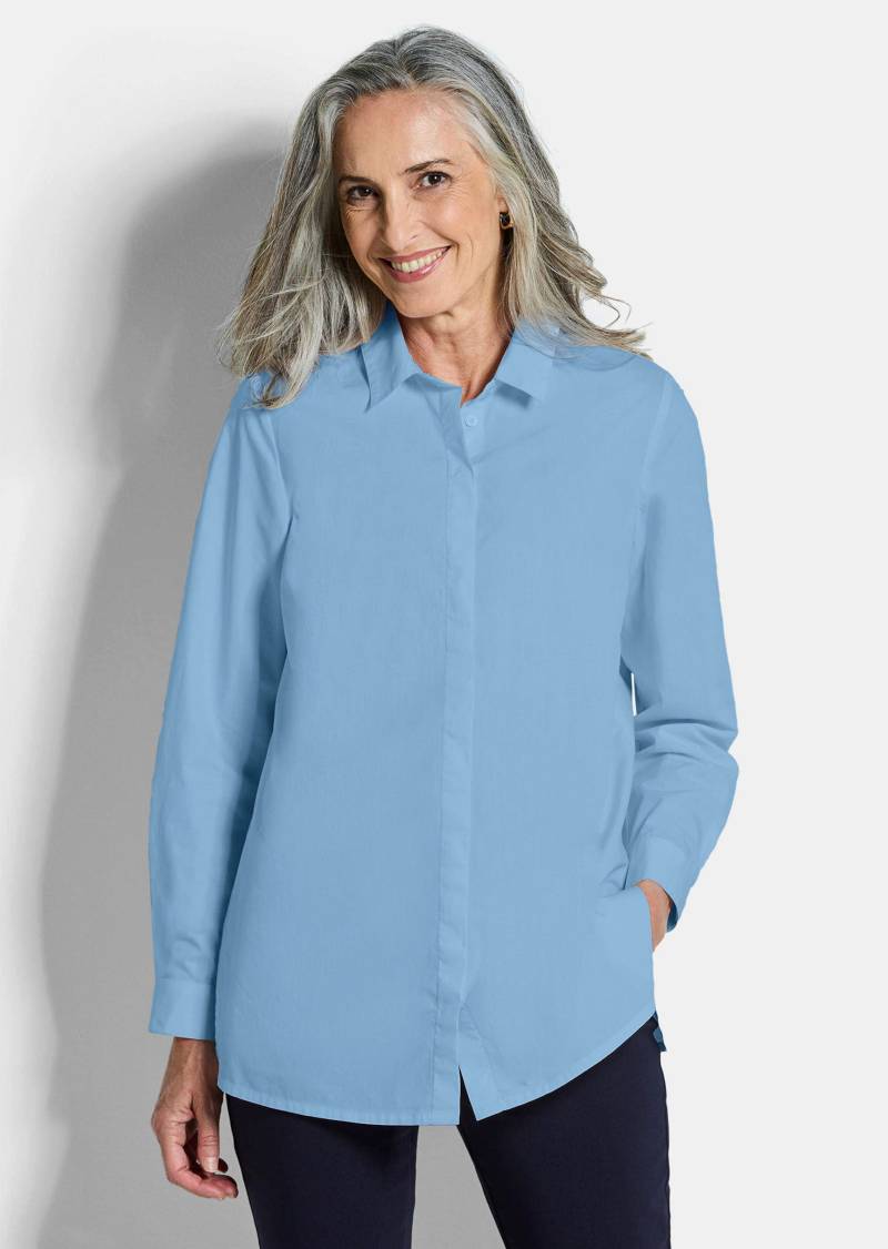 Hemdbluse aus reiner Baumwolle - blau - Gr. 22 von Goldner Fashion von Goldner Fashion