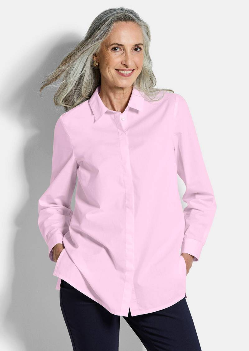 Hemdbluse aus reiner Baumwolle - rosé - Gr. 54 von Goldner Fashion von Goldner Fashion