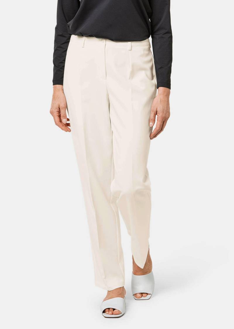 Hose mit Gürtelschlaufen in pflegeleichter Qualität - cremeweiß - Gr. 235 von Goldner Fashion von Goldner Fashion
