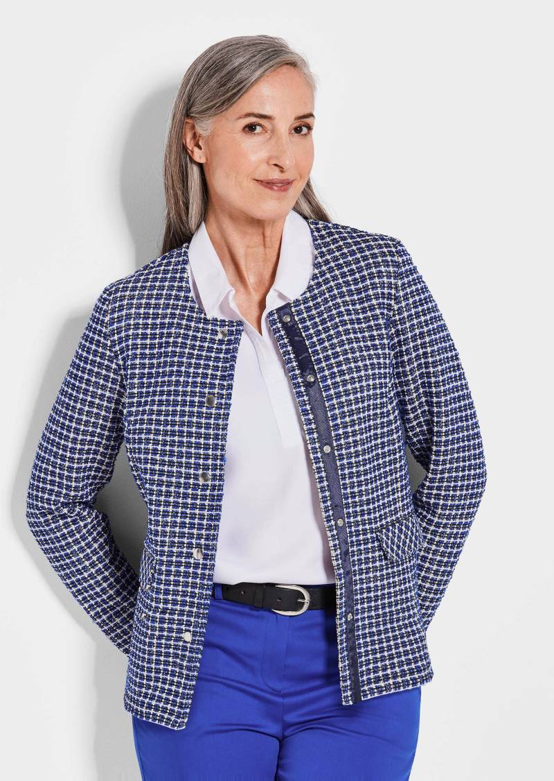 Jacke in Karo-Optik - royalblau / weiß / gemustert - Gr. 54 von Goldner Fashion Jacke in Karo-Optik - royalblau / weiß / gemustert - Gr. 54 von Goldner Fashion von Goldner Fashion