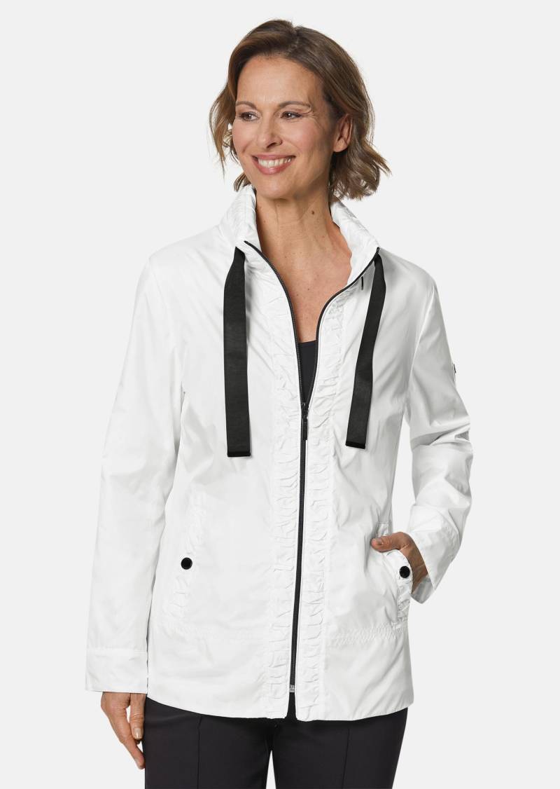 Jacke mit liebevollen Raffungen und versteckter Kapuze - weiß - Gr. 20 von Goldner Fashion von Goldner Fashion