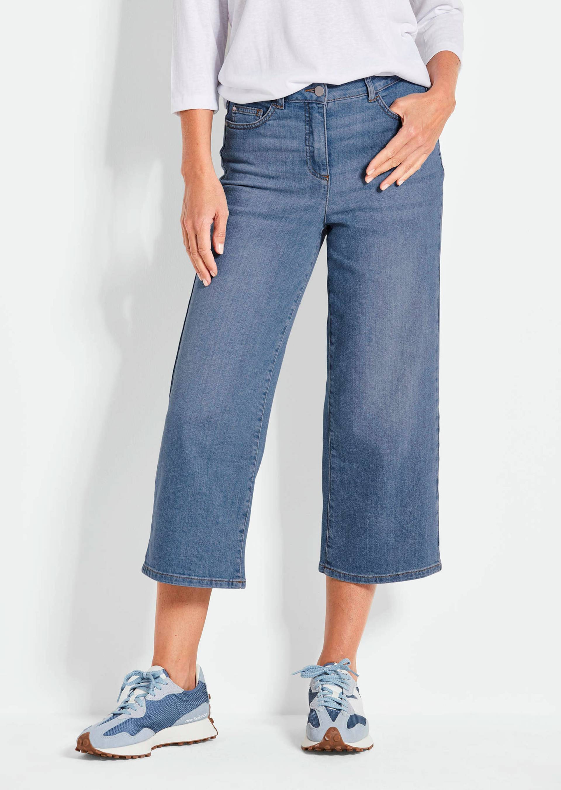 Jeans-Culotte VERA im 5-Pocket-Stil - hellblau - Gr. 25 von Goldner Fashion von Goldner Fashion