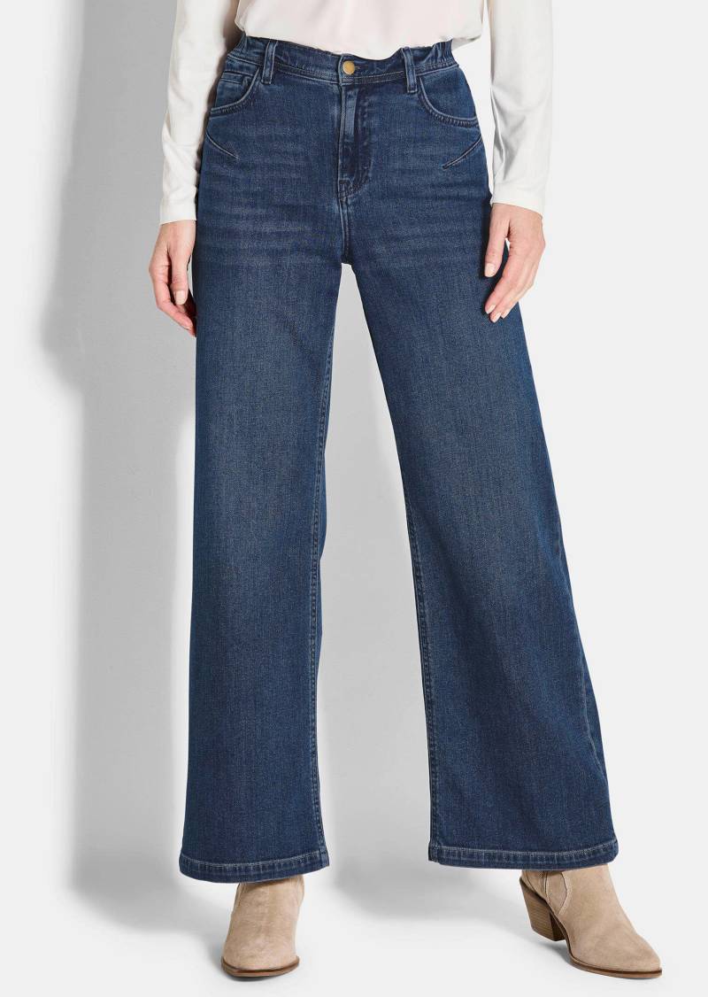 Jeans VERA mit extra weitem Bein - dunkelblau - Gr. 54 von Goldner Fashion von Goldner Fashion