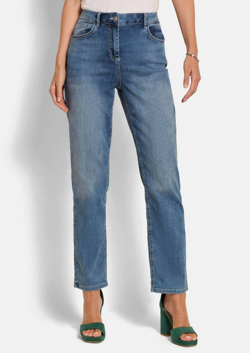 Jeanshose CARLA in geradem Schnitt - hellblau - Gr. 48 von Goldner Fashion von Goldner Fashion