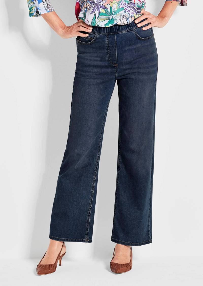 Jeansschlupfhose VERA mit weitem Bein - dunkelblau - Gr. 235 von Goldner Fashion von Goldner Fashion