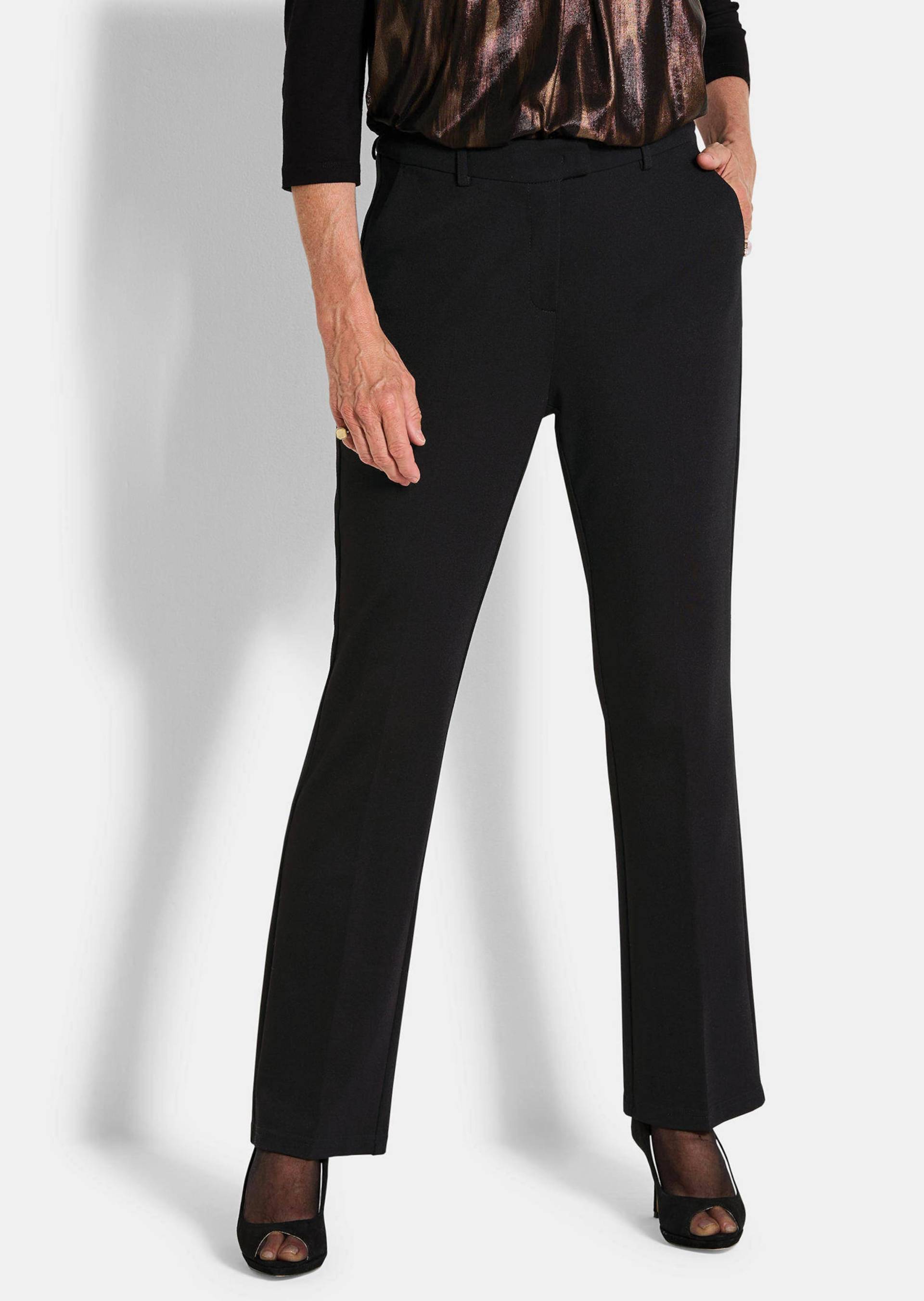 Jersey-Hose CARLA mit ausgestelltem Bein - schwarz - Gr. 25 von Goldner Fashion von Goldner Fashion