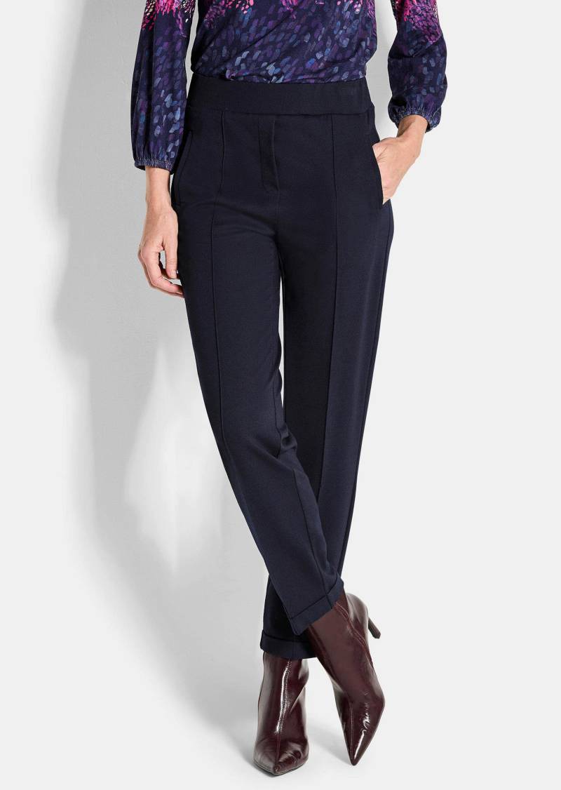 Jerseyhose CARLA in knitterarmer Viskose-Qualität - marine - Gr. 27 von Goldner Fashion von Goldner Fashion