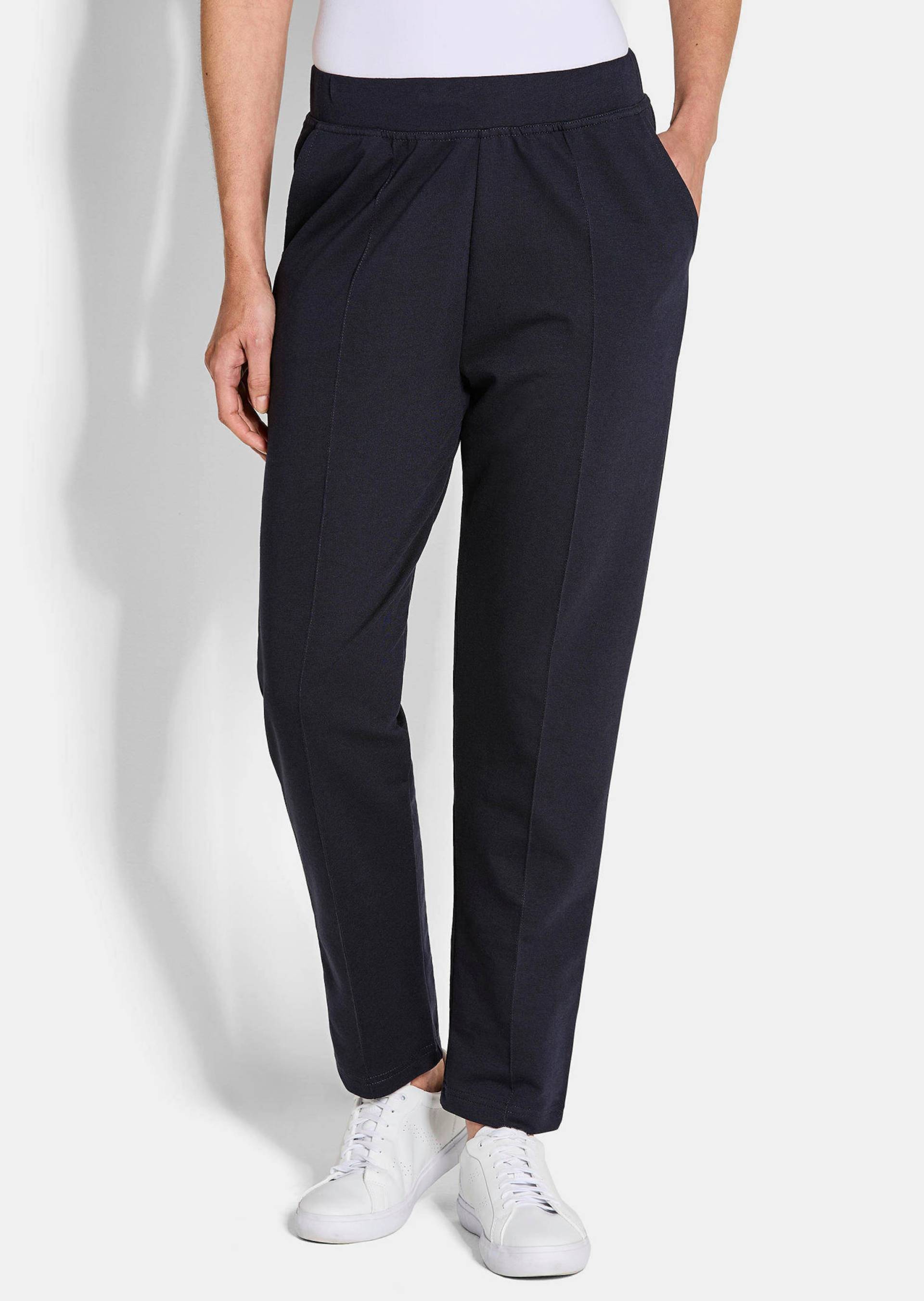 Jogginghose mit Biesen im Doppelpack - marine / schwarz - Gr. 50 von Goldner Fashion von Goldner Fashion