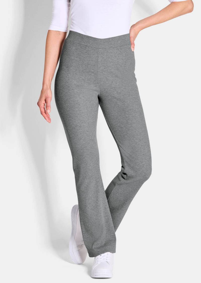 Jogginghose mit geradem Bein im Doppelpack - grau / schwarz - Gr. 40 von Goldner Fashion von Goldner Fashion