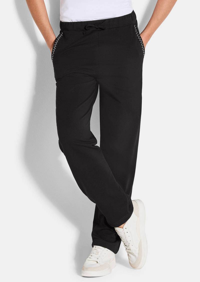 Jogginghose mit verzierten Taschen - schwarz - Gr. 20 von Goldner Fashion von Goldner Fashion