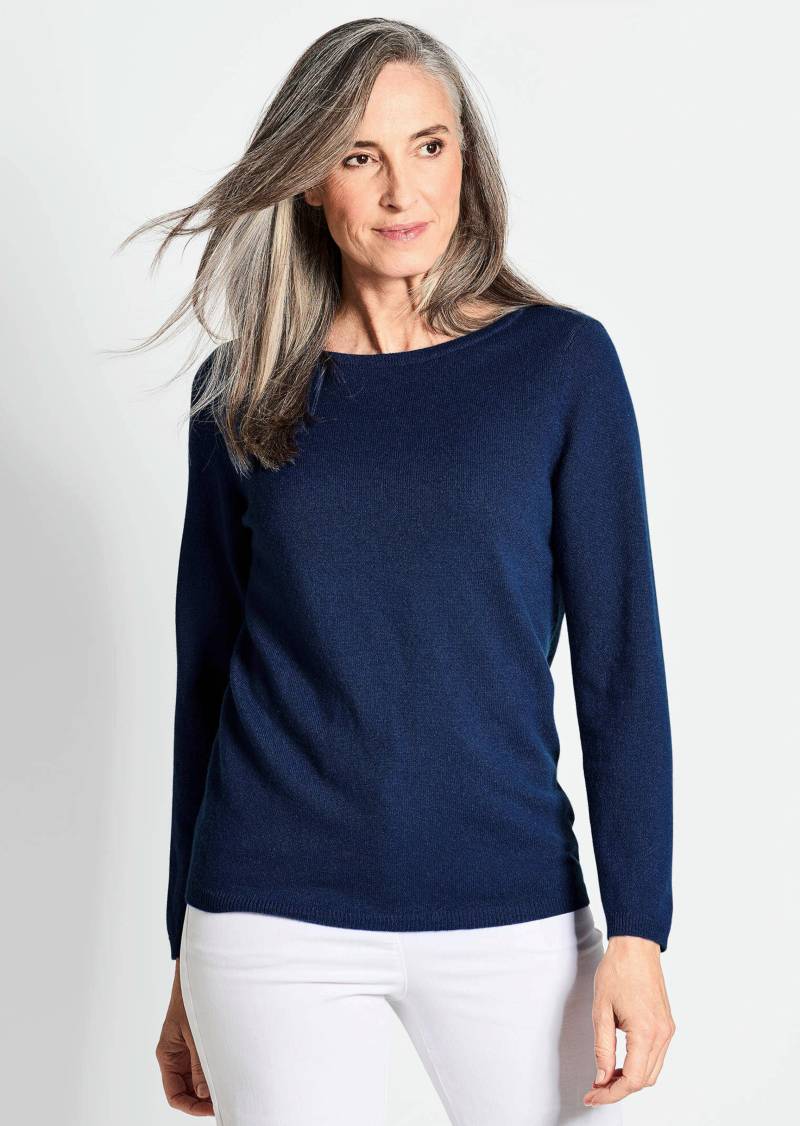 Kaschmirpullover mit U-Boot Ausschnitt - royalblau - Gr. 25 von Goldner Fashion von Goldner Fashion