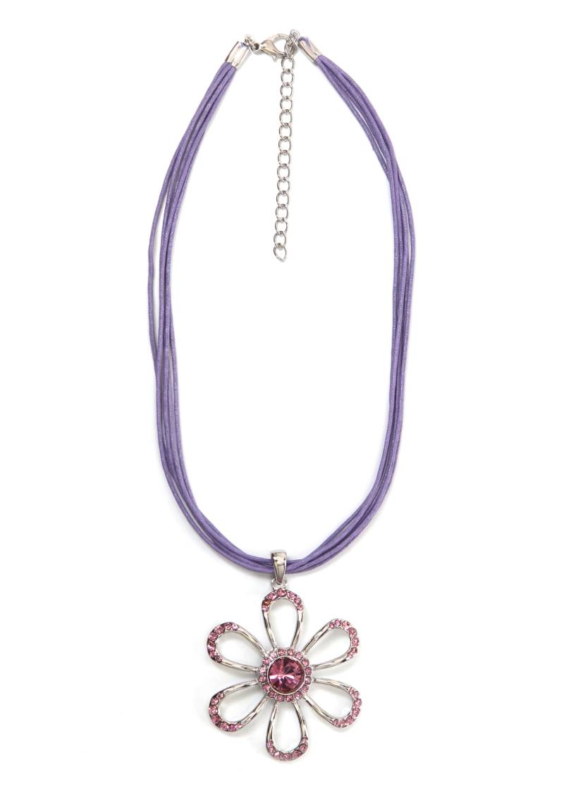 Kette mit Anhänger - flieder / silberfarben - Gr. Einheitsgröße von Goldner Fashion von Goldner Fashion