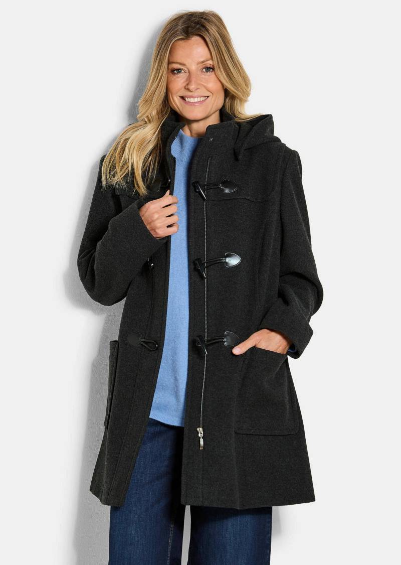 Klassischer Dufflecoat aus feinster Wolle-Mischung - grau - Gr. 46 von Goldner Fashion von Goldner Fashion