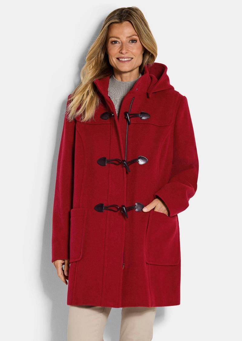 Klassischer Dufflecoat aus feinster Wolle-Mischung - rot - Gr. 25 von Goldner Fashion von Goldner Fashion