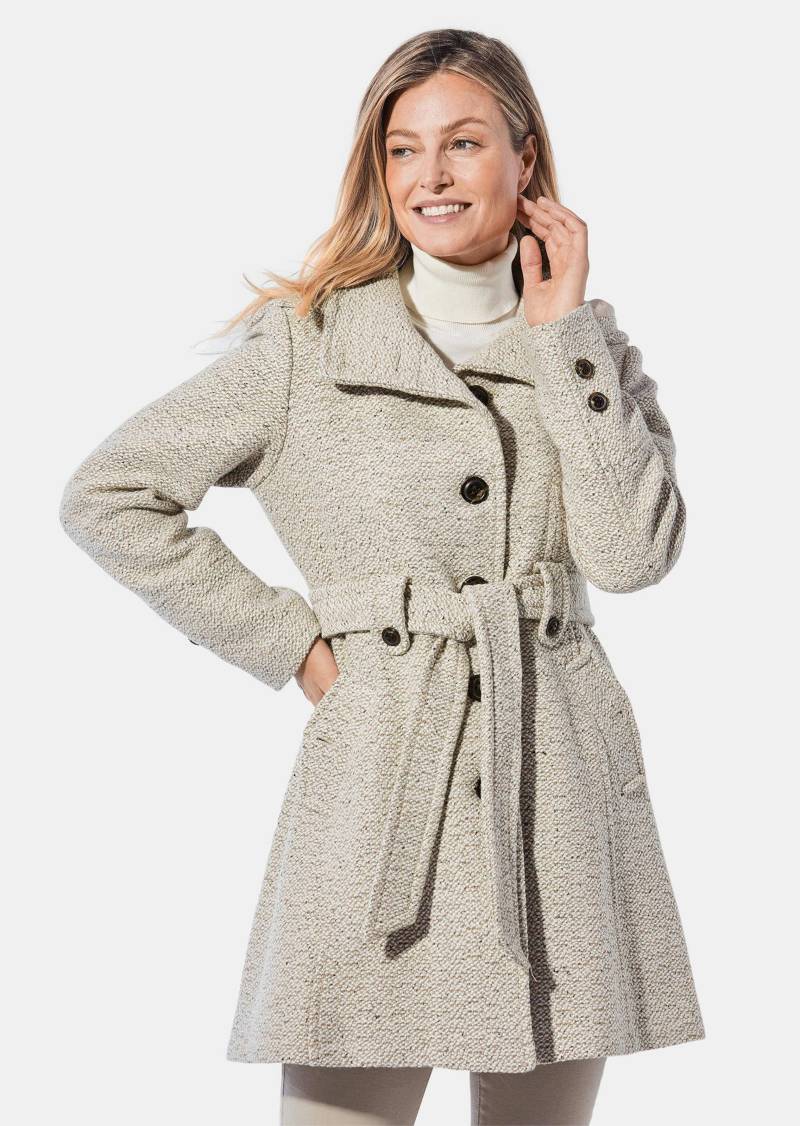 Kuscheliger Kurzmantel mit Wolle - beige - Gr. L von Goldner Fashion von Goldner Fashion