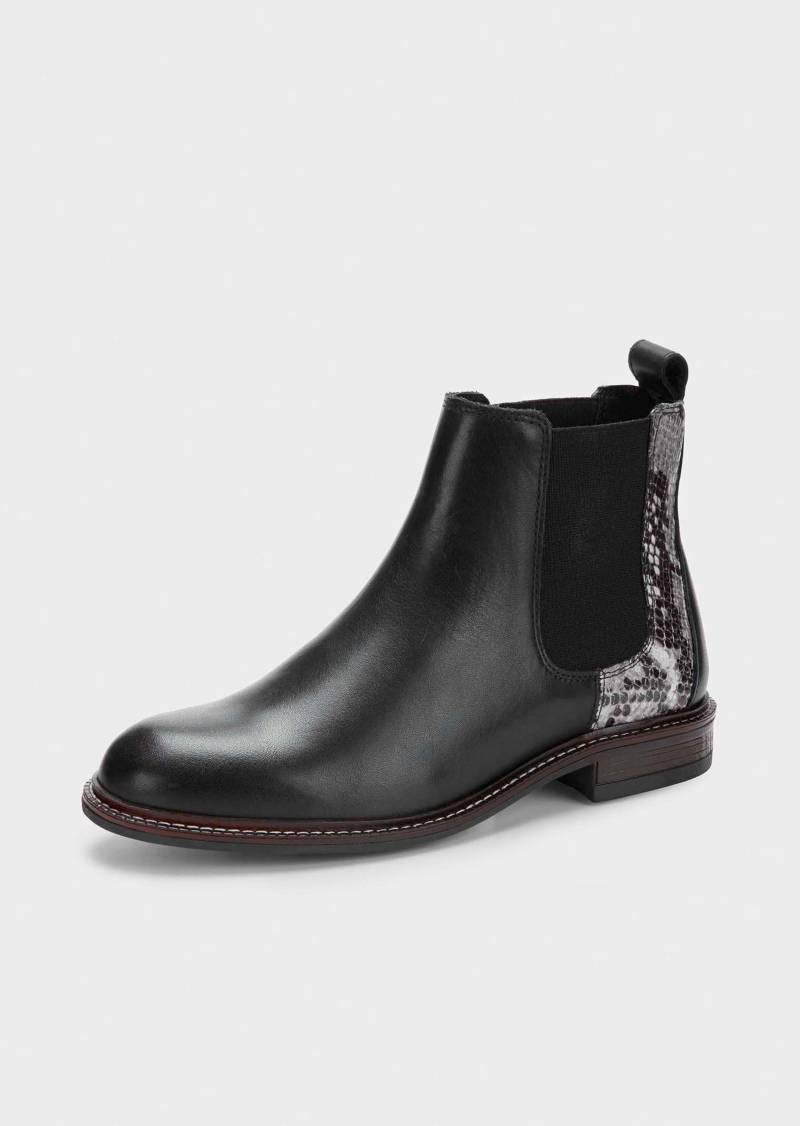 Chelsea Boots in Schlangen-Optik - schwarz / gemustert - Gr. 40 von Goldner Fashion von Goldner Fashion