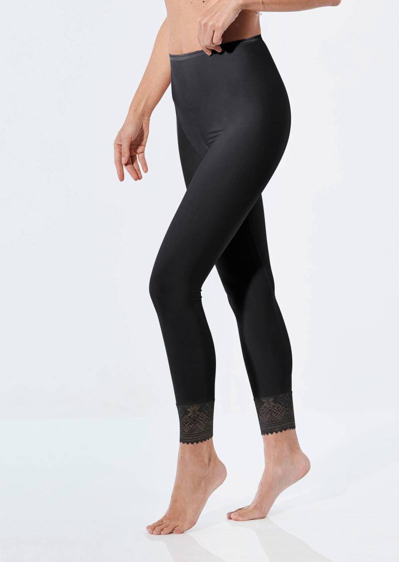 Leggings mit Spitze und Kühlfunktion - schwarz - Gr. 40 von Goldner Fashion von Goldner Fashion