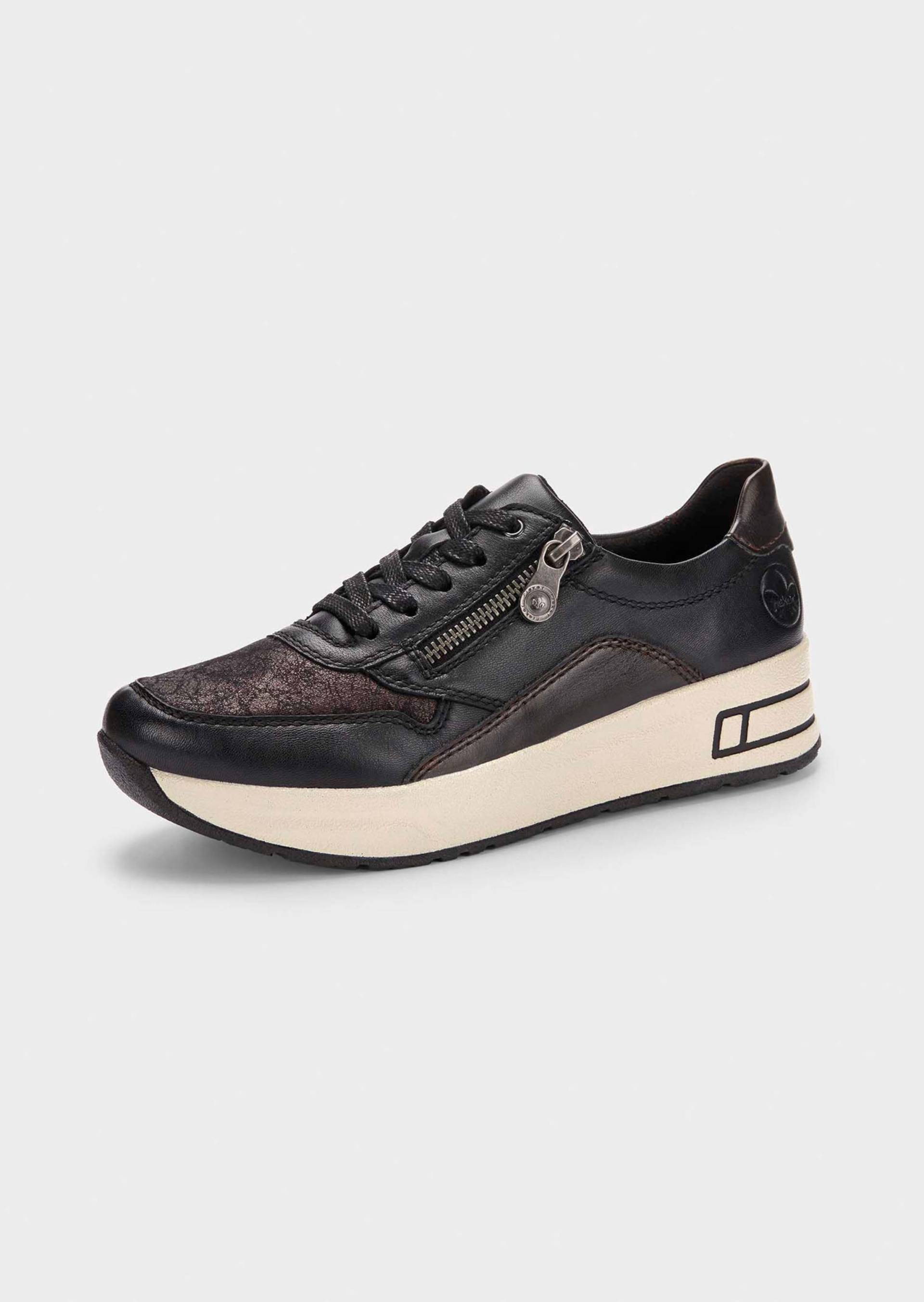 Leichter Sneaker mit Reißverschluss - schwarz - Gr. 41 von Goldner Fashion von Goldner Fashion