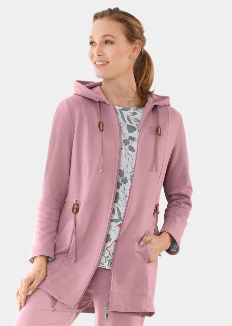 Long-Sweatjacke - altrosé - Gr. 20 von Goldner Fashion von Goldner Fashion
