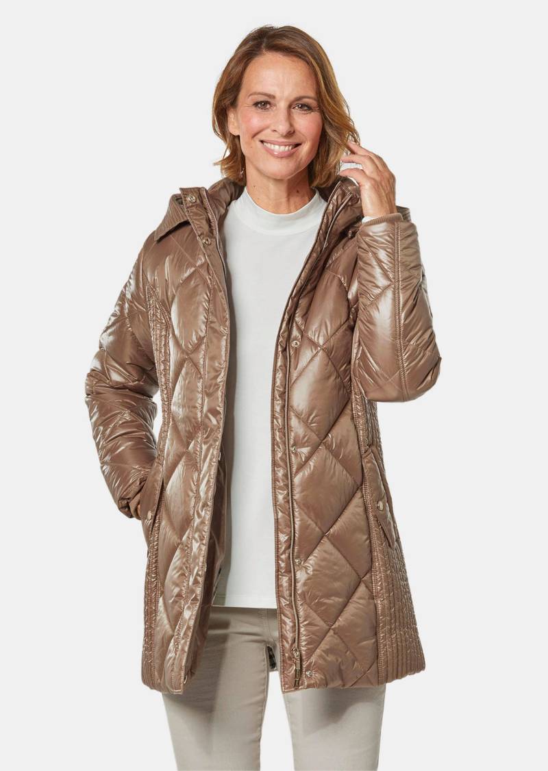 Longsteppjacke mit hübschem Innenfutter - camel - Gr. 40 von Goldner Fashion von Goldner Fashion
