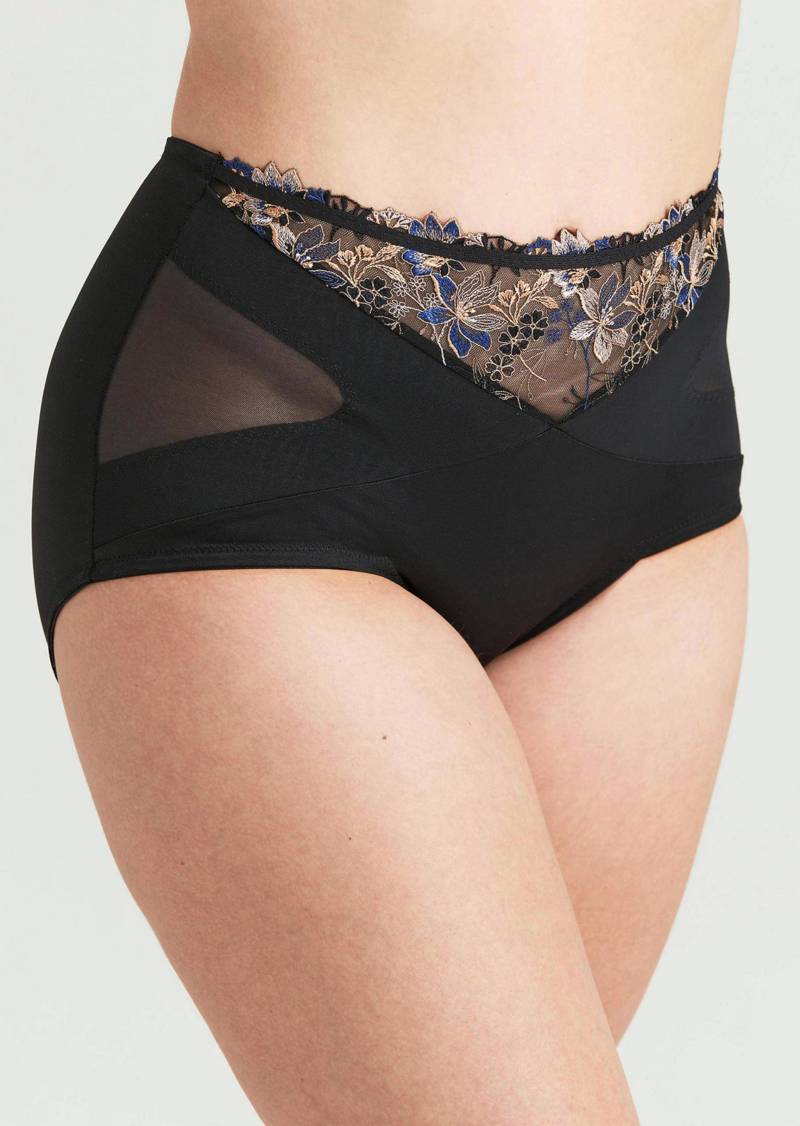 Miederhose mit edler Stickerei - schwarz - Gr. 36 von Goldner Fashion von Goldner Fashion