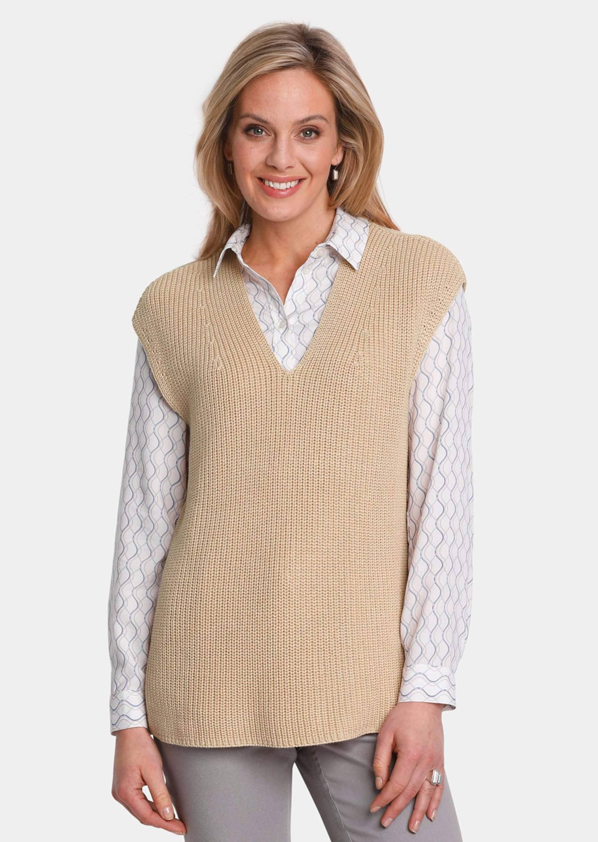 Modischer Pullunder - beige / melange - Gr. 25 von Goldner Fashion von Goldner Fashion