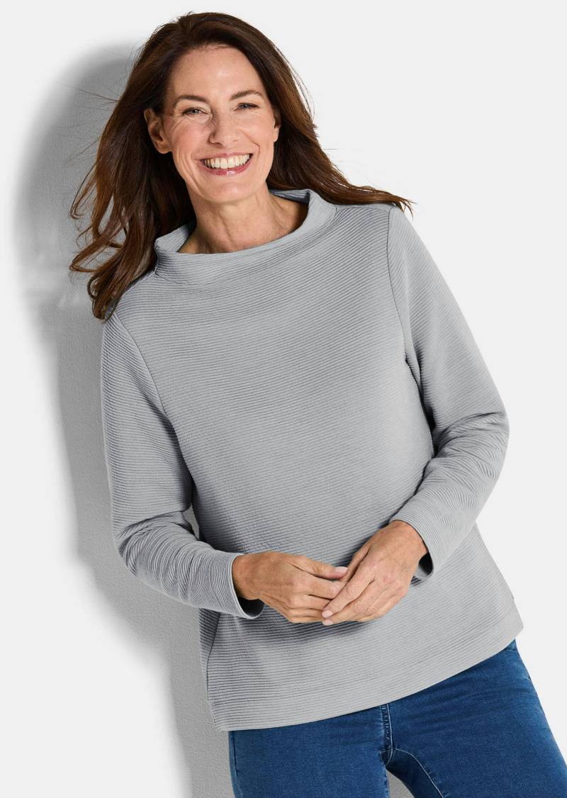 Ottoman-Sweatshirt mit Turtleneck - grau - Gr. 23 von Goldner Fashion von Goldner Fashion