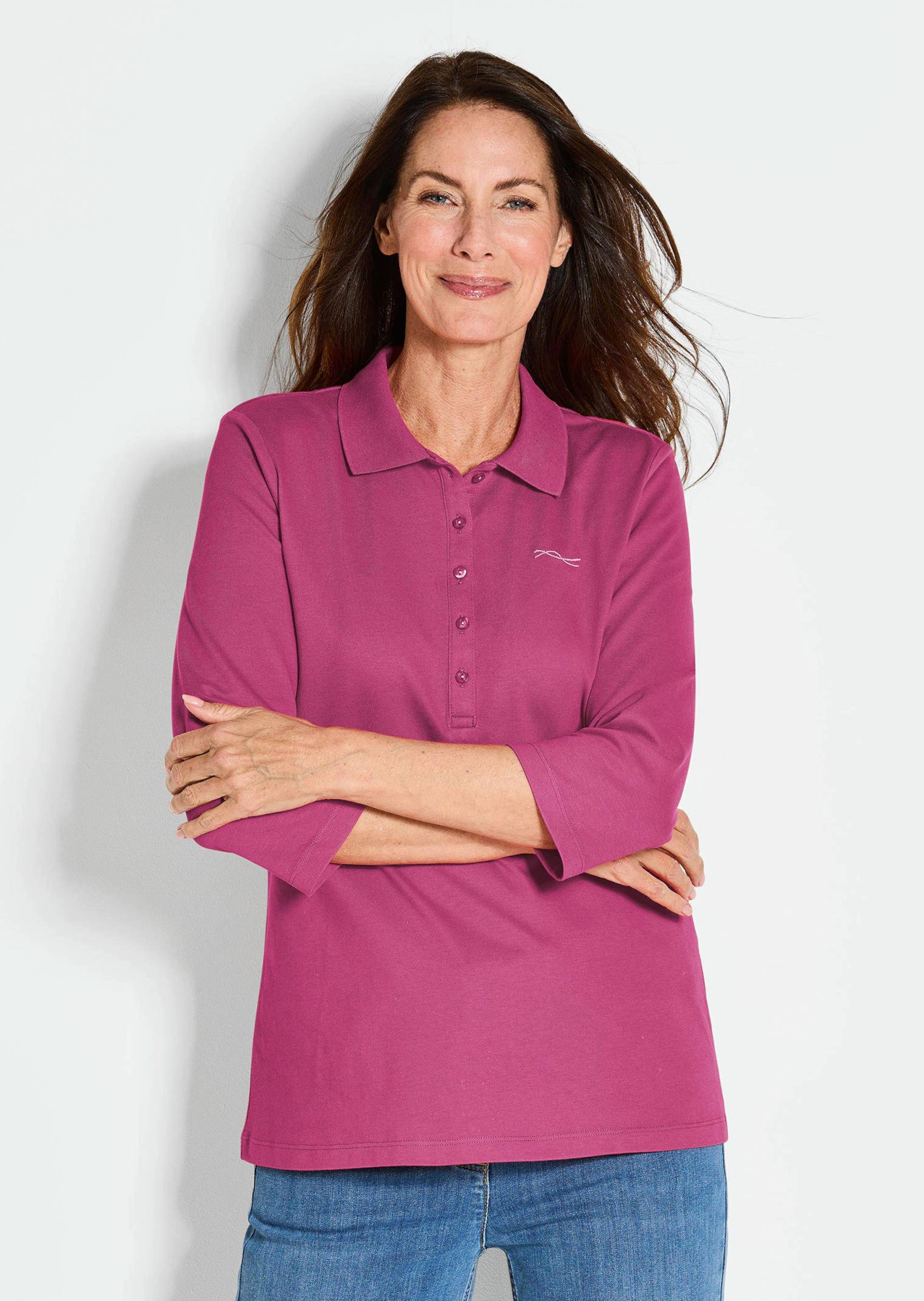 Poloshirt in hochwertiger Pikee-Qualität - beere - Gr. 21 von Goldner Fashion von Goldner Fashion