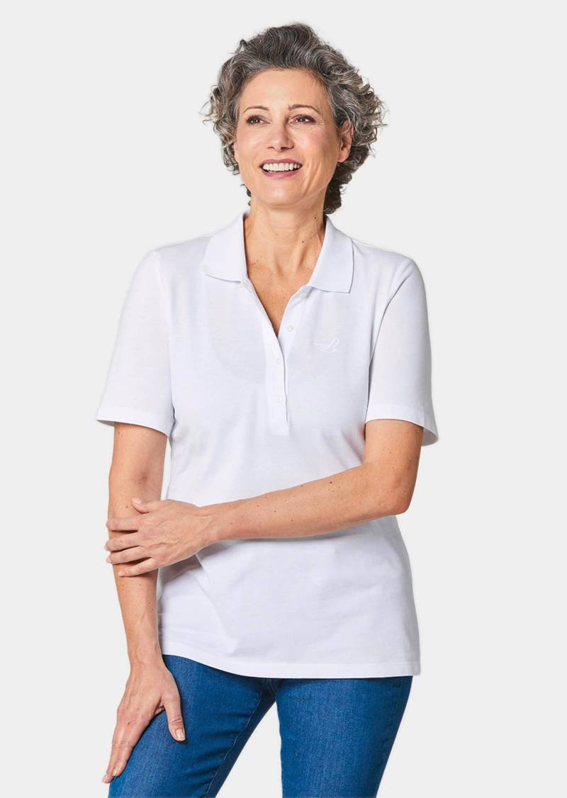 Poloshirt in hochwertiger Pikee-Qualität - weiß - Gr. 44 von Goldner Fashion von Goldner Fashion