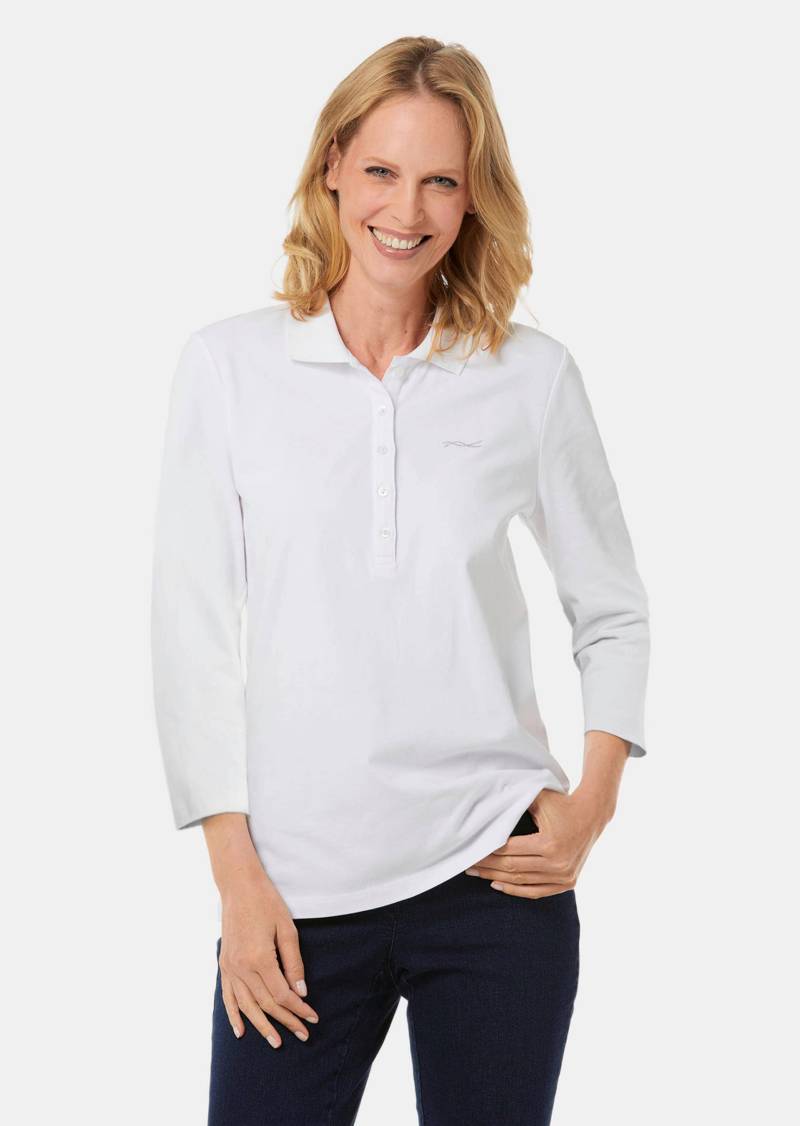 Poloshirt in hochwertiger Pikee-Qualität - weiß - Gr. 46 von Goldner Fashion von Goldner Fashion