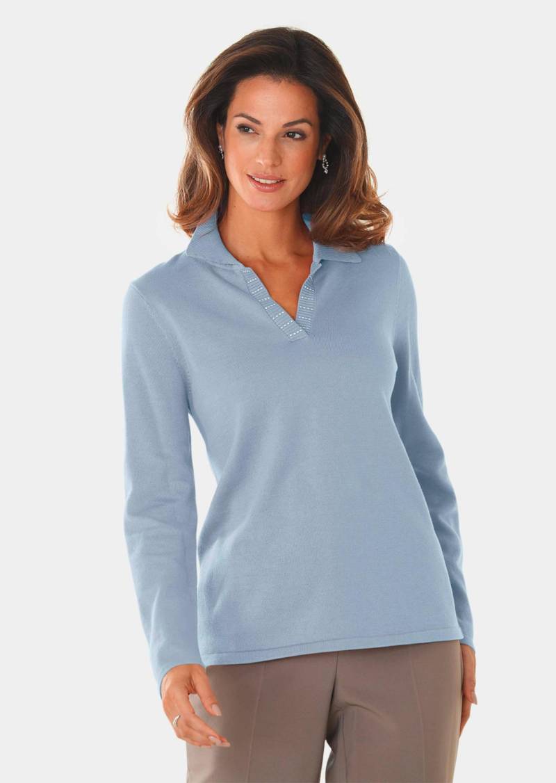 Pullover aus hochwertigem Garn - hellblau - Gr. 44 von Goldner Fashion von Goldner Fashion