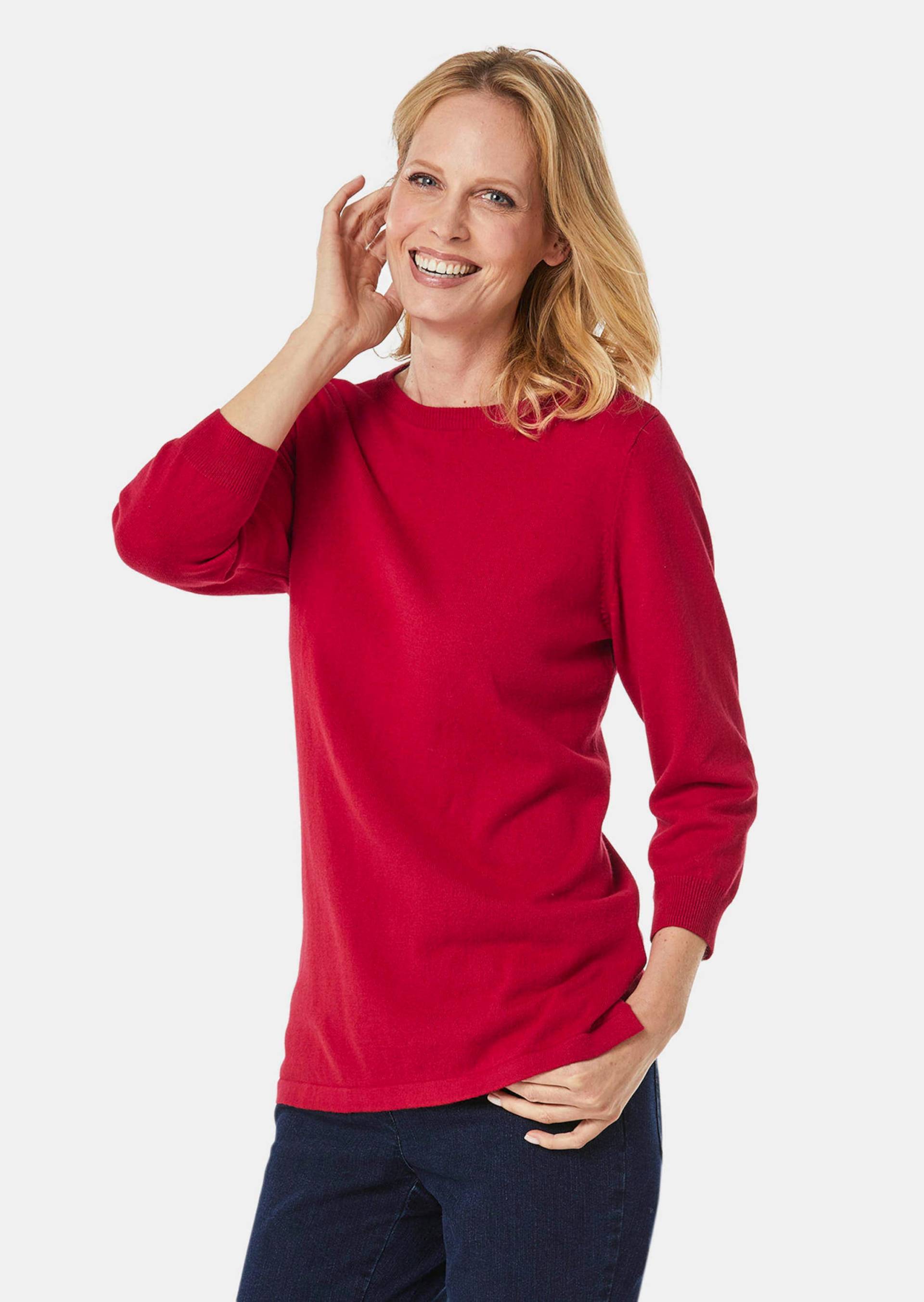 Pullover aus hochwertigem Garn - rot - Gr. 46 von Goldner Fashion von Goldner Fashion