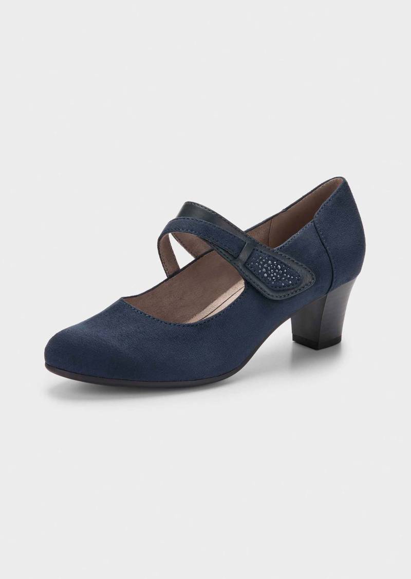 Pumps mit Klettverschluss - blau - Gr. 36 von Goldner Fashion von Goldner Fashion