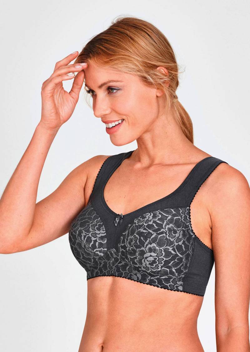 Push-up-BH ohne Bügel - anthrazit - Gr. 100 B von Goldner Fashion von Goldner Fashion