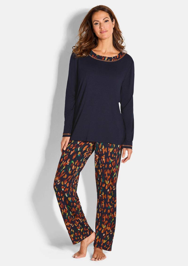 Pyjama aus Viskose-Jersey - marine / bunt - Gr. 18/19 von Goldner Fashion von Goldner Fashion