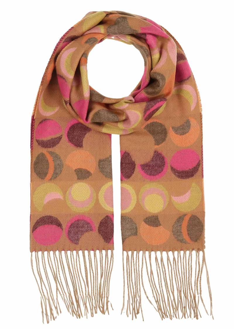 Schal mit Kaschmir-Haptik - camel / beere - Gr. Einheitsgröße von Goldner Fashion von Goldner Fashion