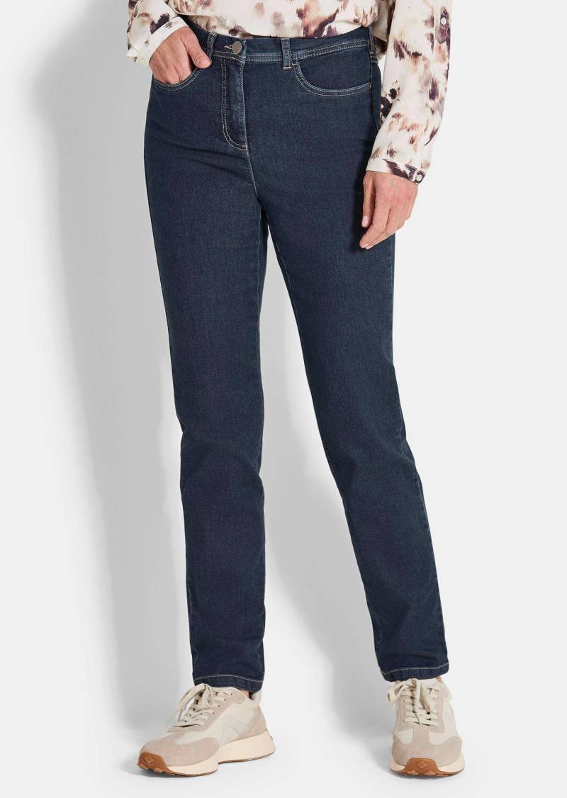 Schmale High-Stretch-Jeans LOUISA - marine - Gr. 54 von Goldner Fashion von Goldner Fashion