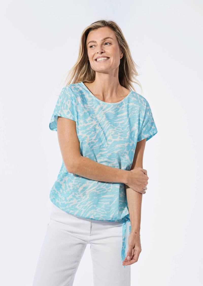 Shirt mit U-Boot-Ausschnitt - mint / gemustert - Gr. 24 von Goldner Fashion von Goldner Fashion