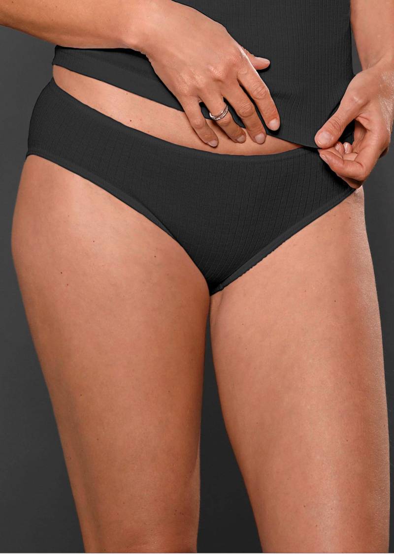 Slip aus Reiner Baumwolle - schwarz - Gr. 38 von Goldner Fashion von Goldner Fashion