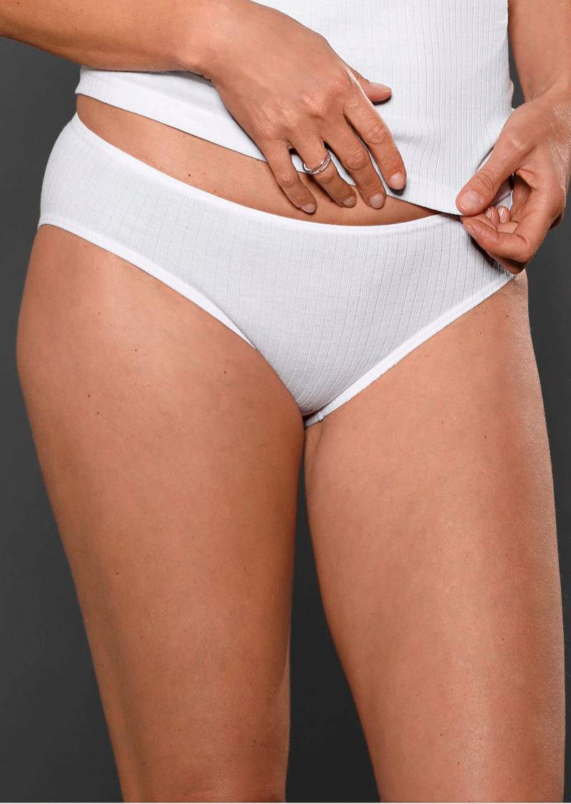 Slip aus Reiner Baumwolle - weiß - Gr. 42 von Goldner Fashion von Goldner Fashion