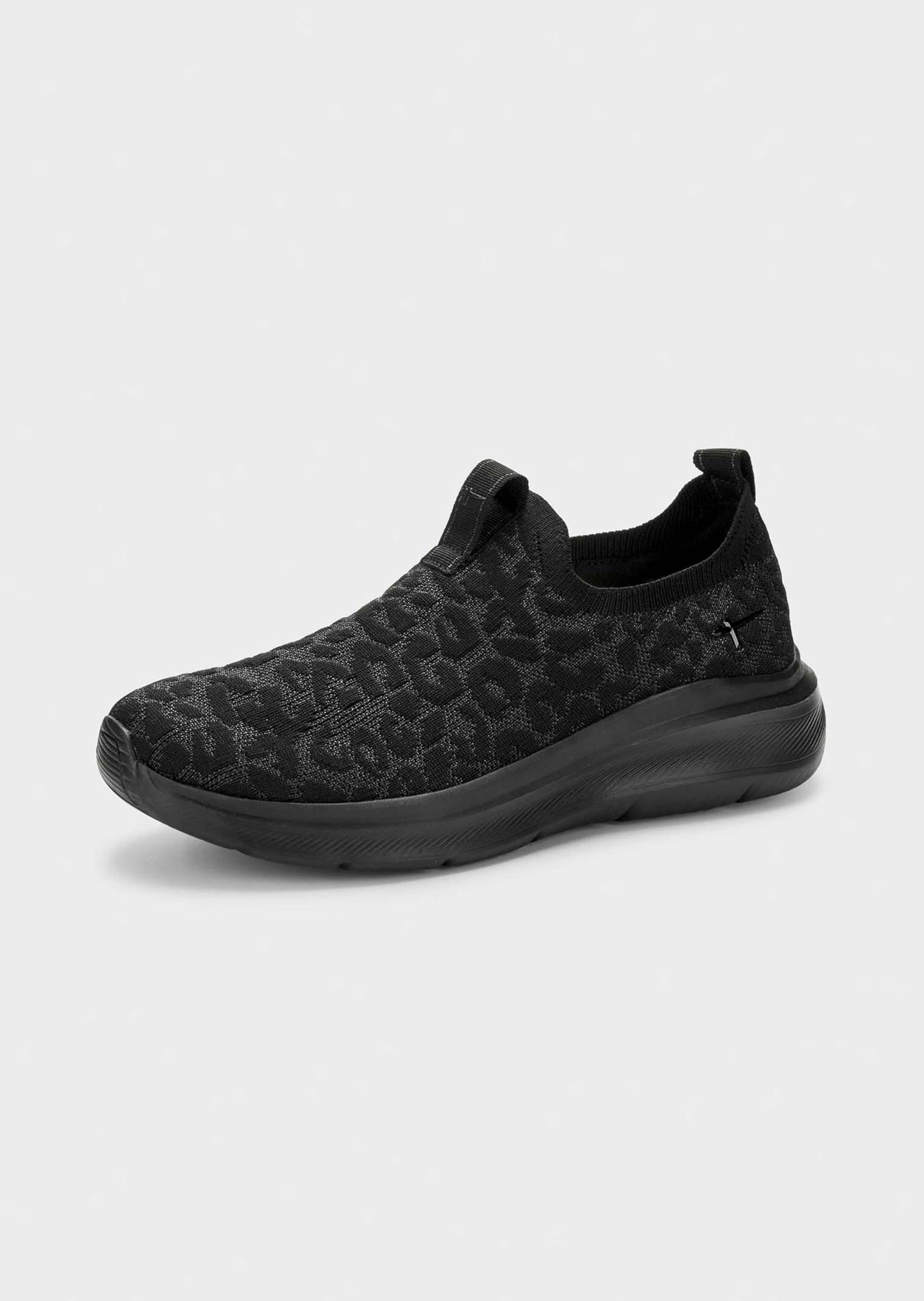 Slip-on-Sneaker mit schimmerndem Lurex - schwarz - Gr. 37 von Goldner Fashion von Goldner Fashion