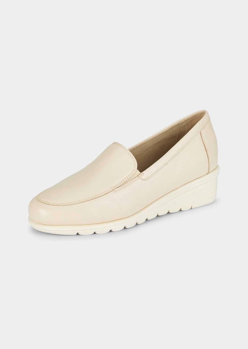 Slipper aus weichem Leder - stein - Gr. 41 von Goldner Fashion von Goldner Fashion