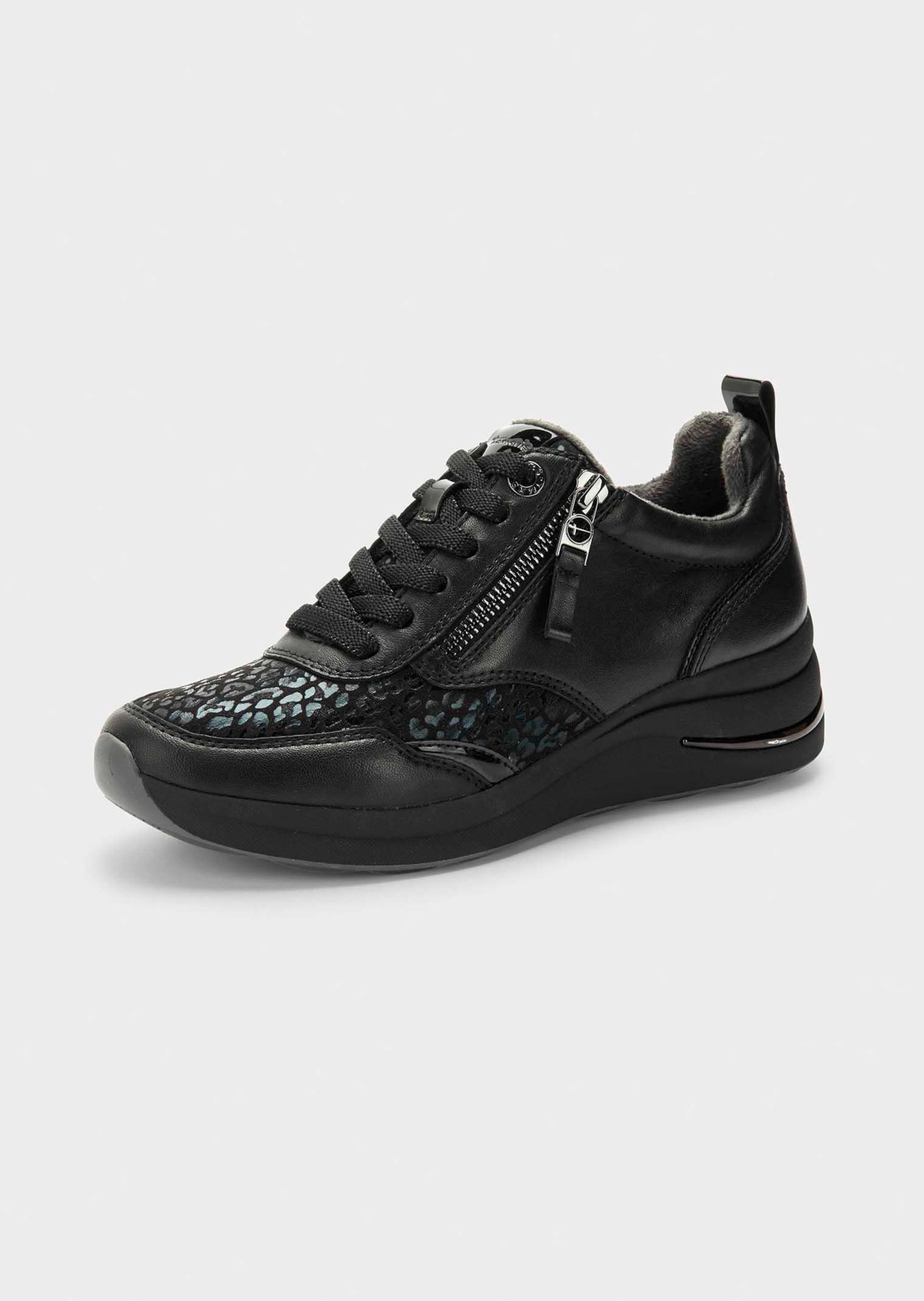 Hallux-Sneaker in elastischem Materialmix - schwarz - Gr. 39 von Goldner Fashion von Goldner Fashion