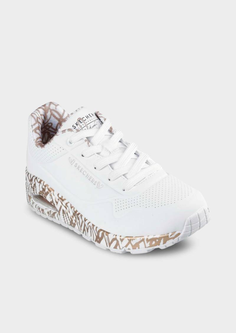 Sneaker mit Metallic-Effekt - weiß - Gr. 41 von Goldner Fashion von Goldner Fashion