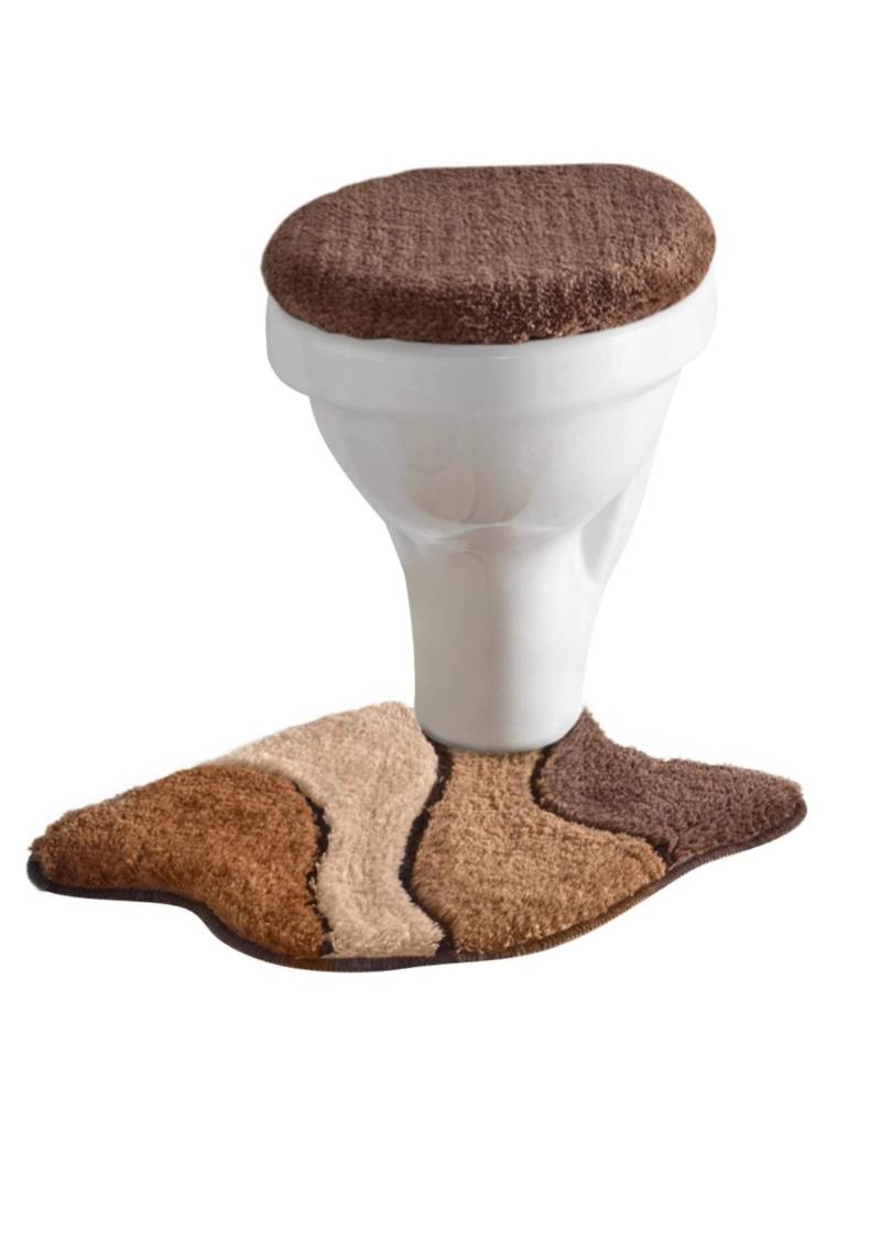 Stand-WC-Vorleger - braun - Gr. 50 x 50 cm von Goldner Fashion von Goldner Fashion