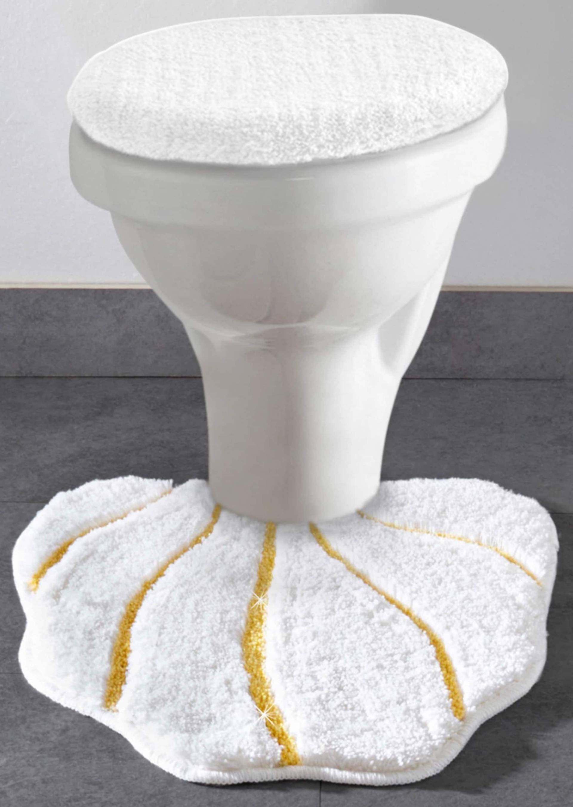 Stand-WC-Vorleger - weiß - Gr. 50 x 50 cm von Goldner Fashion von Goldner Fashion